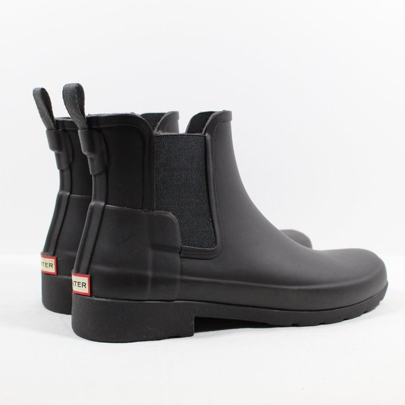 Hunter Women's Refined Chelsea Rain Boots - Black 9M - Picture 2 of 6